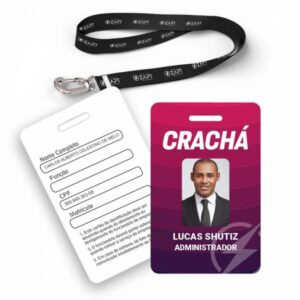 CRACHÁ COM CORDÃO PERSONALIZADO